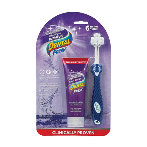 Dental Fresh Enzymatic Plaque & Tartar Dental Gel with Toothbrush