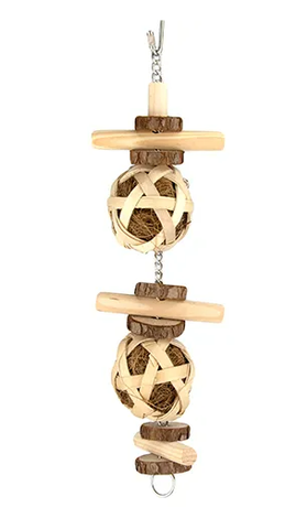 Bainbride Naturals Ball Log Stacker Bird Toy