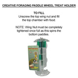 Creative Foraging Systems - Featherland Paradise Foraging Paddle Wheel Treat Holder