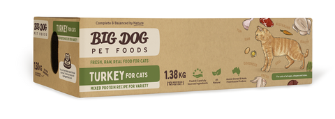 Big Dog Turkey Raw Diet Cat Food 1.38kg