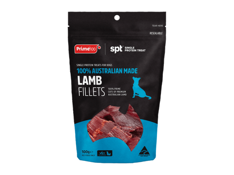 Prime 100 Lamb Fillets Dog Treats 100g