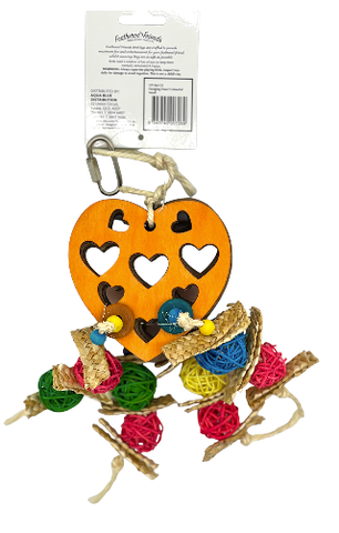 Feathered Friends Colourful Foraging Heart Bird Toy