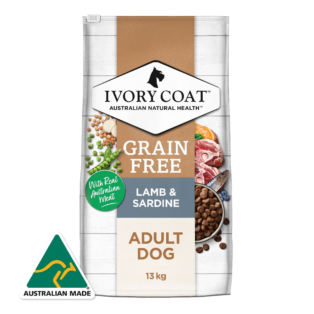 Ivory Coat Adult Lamb & Sardine Grain Free Dry Dog Food Uncle Tom's