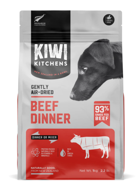 Kiwi Kitchens Air Dried Beef Dog Dinner – Uncle Tom's Pet Poultry