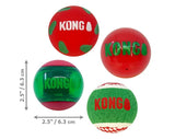 Kong Holiday Occasions Ball 4 Pack Med