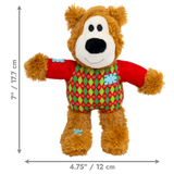 Kong Holiday Wild Knots Sweater Bear Red SM/MD