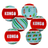 Kong Holiday Squeak Air Tennis Balls 6Pk Small [SZ:SMALL]