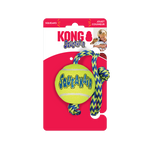 Kong Squeakair Ball with Rope Medium