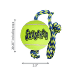 Kong Squeakair Ball with Rope Medium