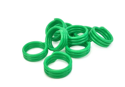 Spiral Poultry Leg Ring Green 20 Pack