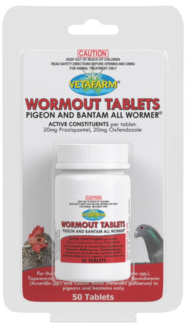 Vetafarm Wormout Tablets 50 Pack