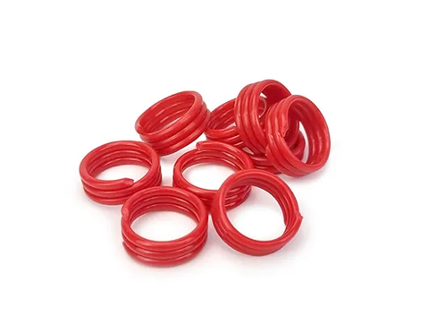 Spiral Polultry Leg Ring Red 20 Pack