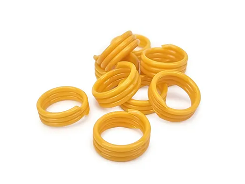 Spiral Poultry Leg Ring Yellow 20 Pack