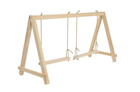 Bainbridge Chicken Playground Wooden Double Swing