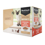 Black Hawk Chicken with Salmon Mature 7+ Wet Cat Pouch Box 12 x 85G