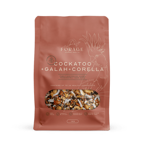 Forage Gourmet Seed Cockatoo, Galah & Corella Mix [SZ:1KG]