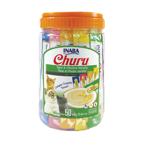 Inaba Churu Puree Tuna & Chicken Varieties 50Pack