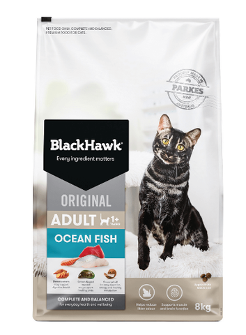 Black Hawk Ocean Fish Dry Cat Food [SZ:8KG]