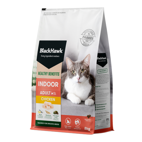 Black Hawk Healthy Benefits Indoor Adult Dry Cat Food [SZ:8KG]