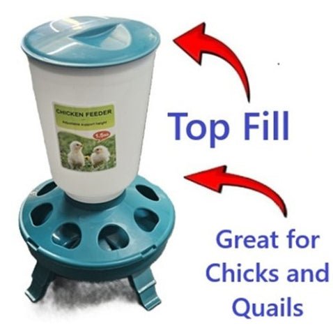 Elite Pet 8 Hole Chick Feeder on Legs 1.5KG
