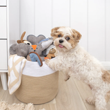 Louie Living Cotton Rope Hamper Natural / White
