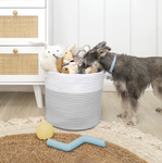 Louie Living Cotton Rope Hamper Grey/White