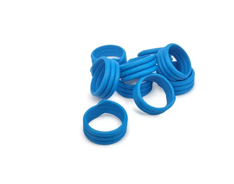 Spiral Poulrty Leg Ring 20 Pack Blue