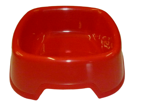 Heavy Duty Plastic Dog Bowls - Large 24cm [SZ:RED]