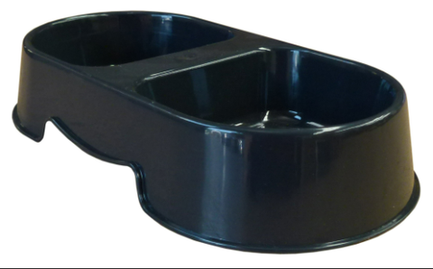 K9 Homes Heavy Duty Double Diner Cat Bowl 285ml [SZ:BLACK]