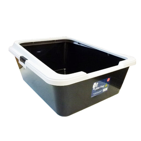 K9 Homes Deep Sided Cat Litter Tray Black