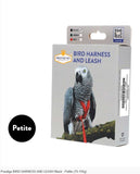 Prestige Bird Harness and Leash Black - Petite (75-110g) [SZ:Petite]