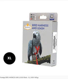 Prestige Bird Harness and Leash Black - XL (1000-1600g) [SZ:XL]
