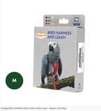 Prestige Bird Harness and Leash Hunter Green - Medium (425-600g)