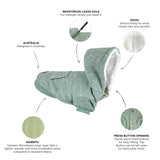 Huskimo Mt Snowy Hoodie Dog Coat Eucalyptus [SZ:27cm]