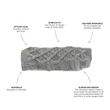 Huskimo Diamond Cable Knit Dog Jumper Grey [SZ:27cm]