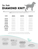 Huskimo Diamond Cable Knit Dog Jumper Grey [SZ:27cm]
