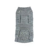 Huskimo Diamond Cable Knit Dog Jumper Grey [SZ:27cm]
