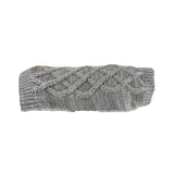 Huskimo Diamond Cable Knit Dog Jumper Grey [SZ:27cm]