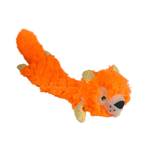 Flatties Dog Toy Orange Quirrel