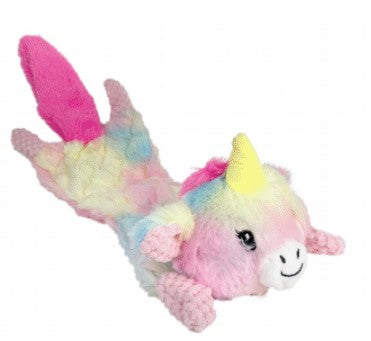 Flatties Dog Toy Rainbow Unicorn