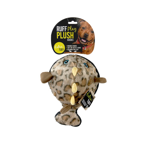 Ruff Play Dog Toy Plush Tuff Blowfish
