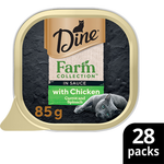 Dine Adult Cat Food Farm Collection in Sauce with Chicken Carrot & Spinach Mega Pack 28 x 85g