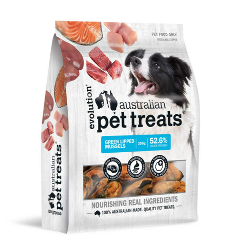 Evolution Pet Treats Australia Green Lipped Mussels 250g