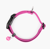 EzyDog Essential Adjustable Dog Collar Pink [SZ:SMALL]