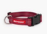 EzyDog Essential Adjustable Dog Collar Burgundy [SZ:SMALL]