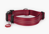 EzyDog Essential Adjustable Dog Collar Burgundy [SZ:SMALL]