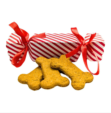 Huds & Toke Christmas Bon Bon with Turkey & Cranberry Bone Shaped Cookies
