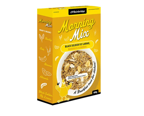 Bainbridge Morning Mix - Black Soldier Fly Larvae, Banana & Almonds Chicken Treat 680g