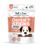Bell & Bone Salmon, Mint & Charcoal Dog Dental Sticks Large