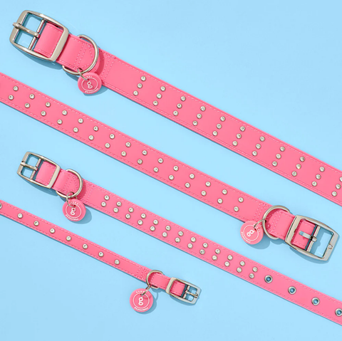 Gummi Pet Bling Collar Pink